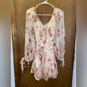 Selfie Leslie Saints + Secrets Pink Floral Mini Dress